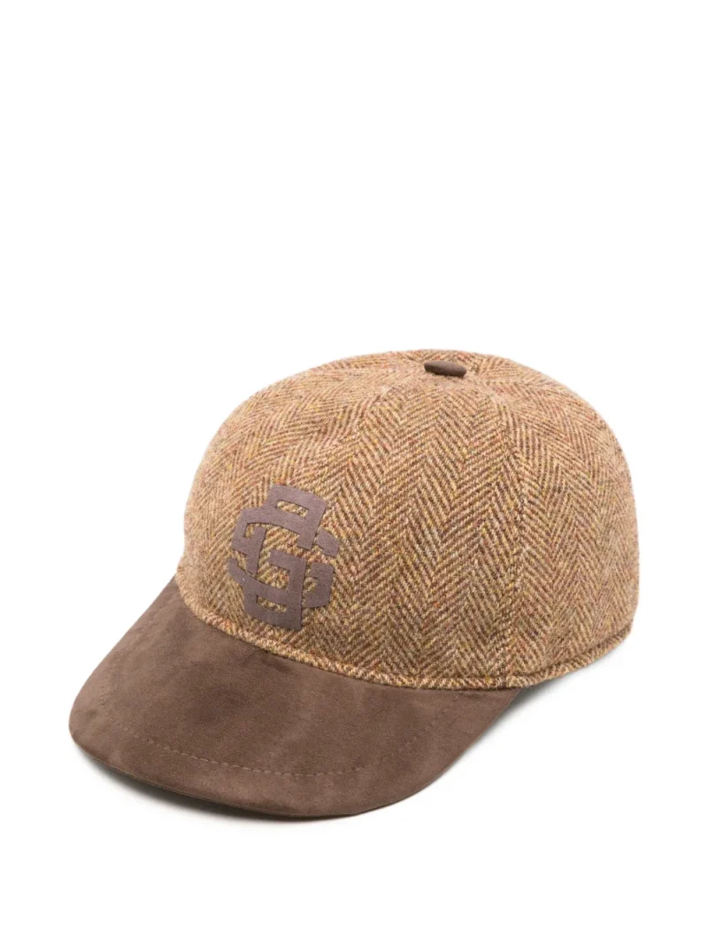 Sapca Gran Sasso Herringbone-Pattern Logo-Patch maro