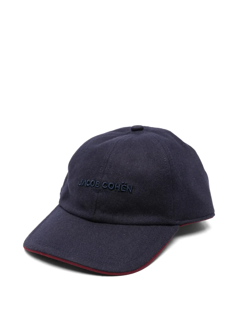 Sapca Jacob Cohen Logo-Embroidered Baseball bleumarin