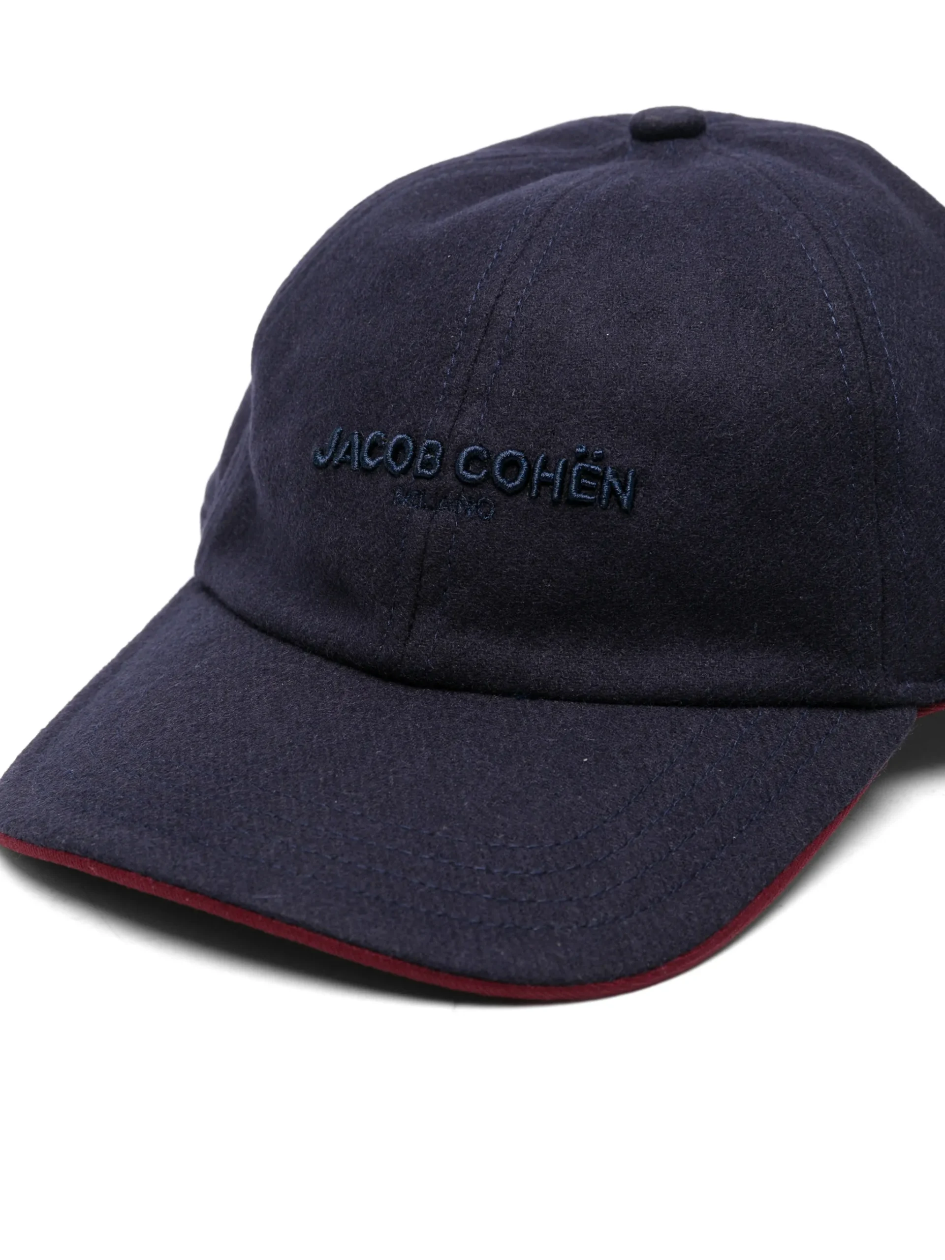 Sapca Jacob Cohen Logo-Embroidered Baseball bleumarin - imagine 3