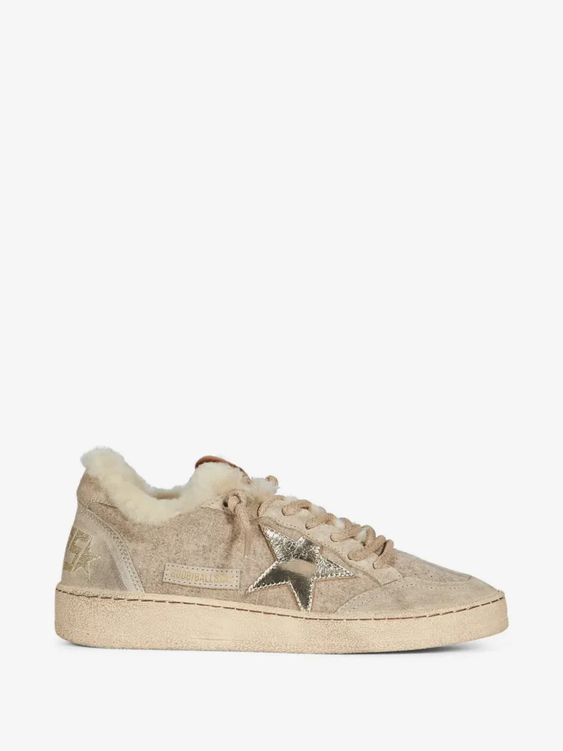 Sneakers Golden Goose Ball Star Shearling-Lined bej