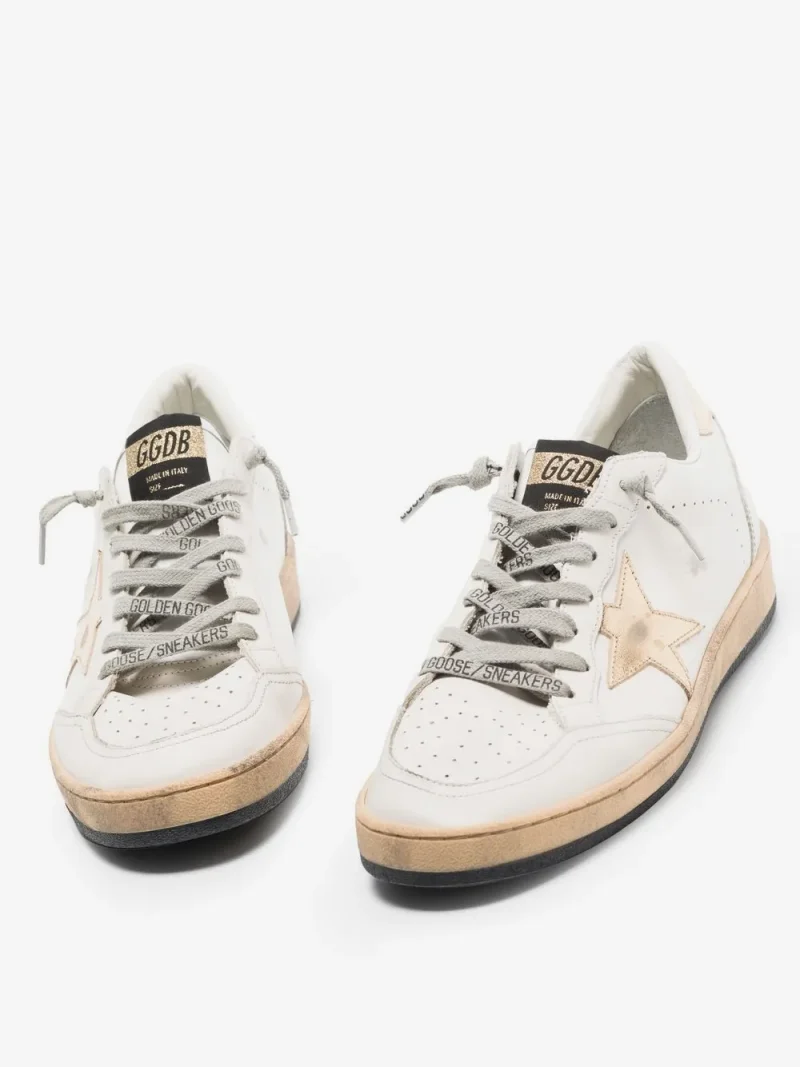 Sneakers Golden Goose Ball Star Trainers Gold Star alb - imagine 3