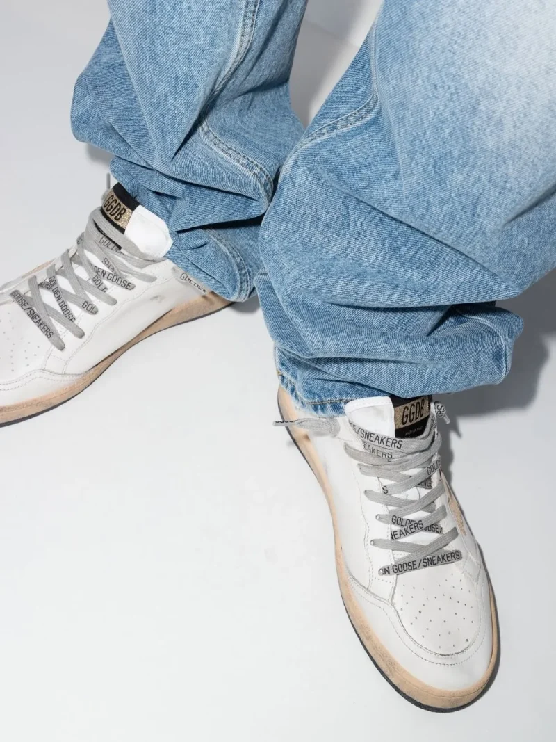 Alternative view of Sneakers Golden Goose Ball Star Trainers Gold Star alb