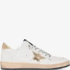 Sneakers Golden Goose Ball Star Trainers Gold Star alb
