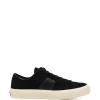 Sneakers Tom Ford Suede Leather-Panel negru