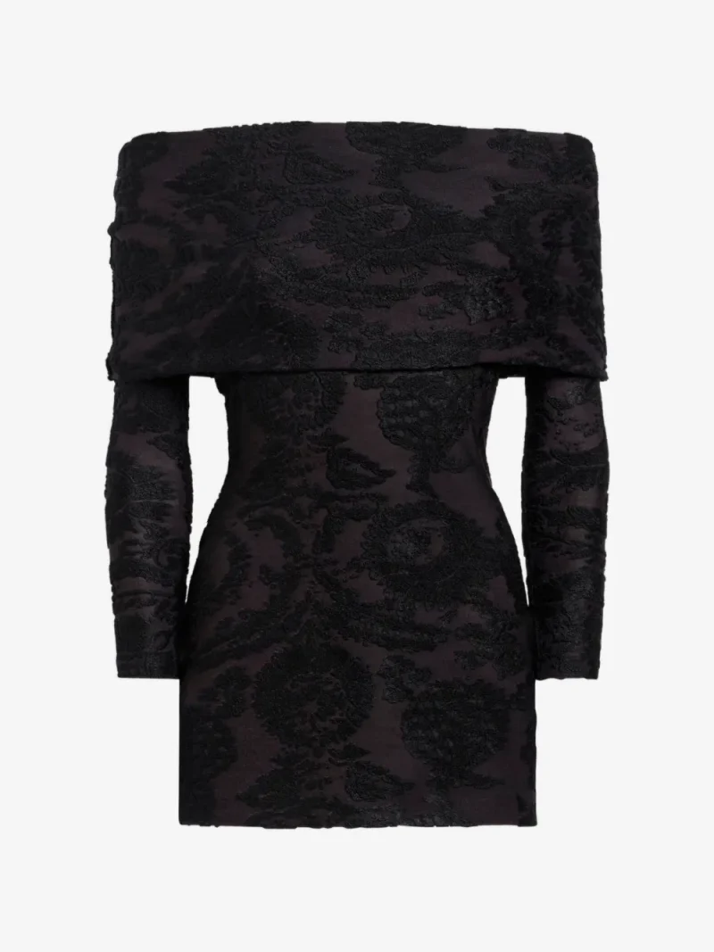 Top ETRO Chenille Jacquard Paisley-Print negru