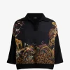 Top ETRO Wool-Blend Paisley-print negru