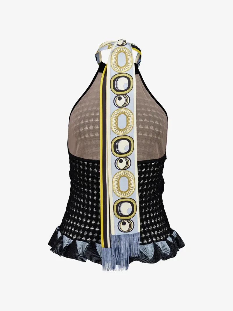 Alternative view of Top La DoubleJ Fiocchetto Open-Knit negru