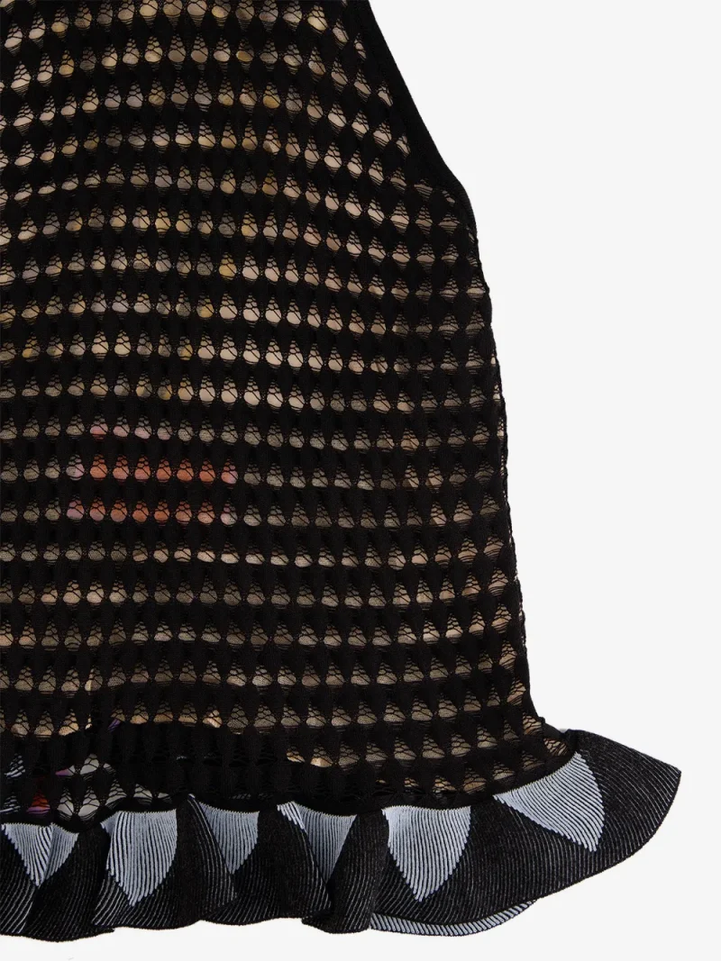 Top La DoubleJ Fiocchetto Open-Knit negru - imagine 7