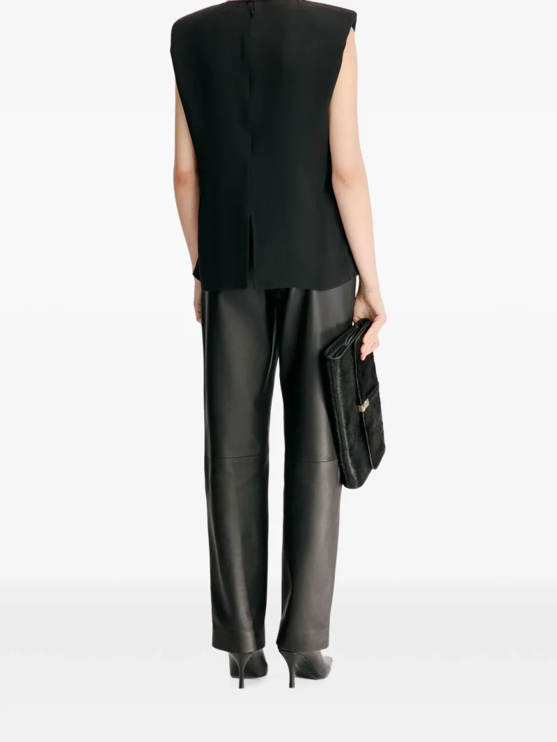 Alternative view of Top LouLou de Saison Cory Darted Structured-Shoulder negru
