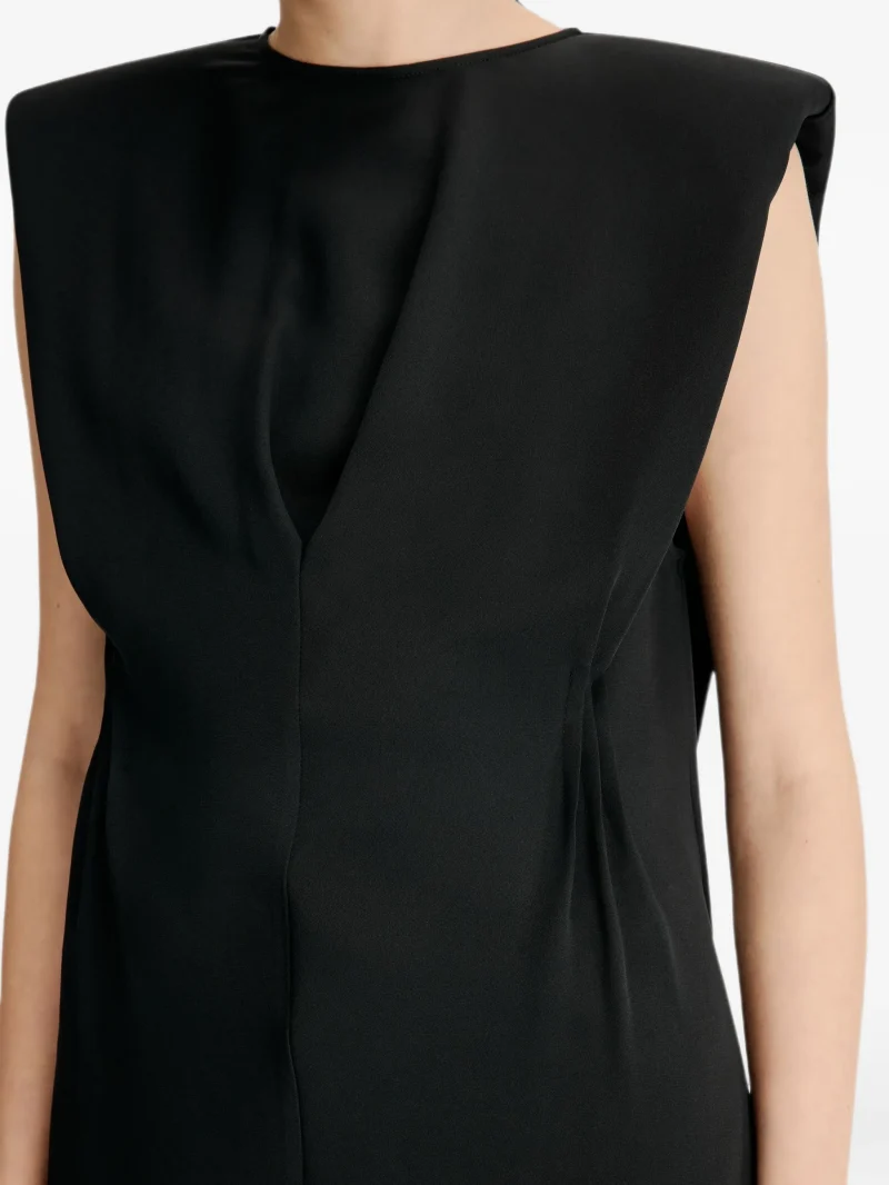 Top LouLou de Saison Cory Darted Structured-Shoulder negru - imagine 5