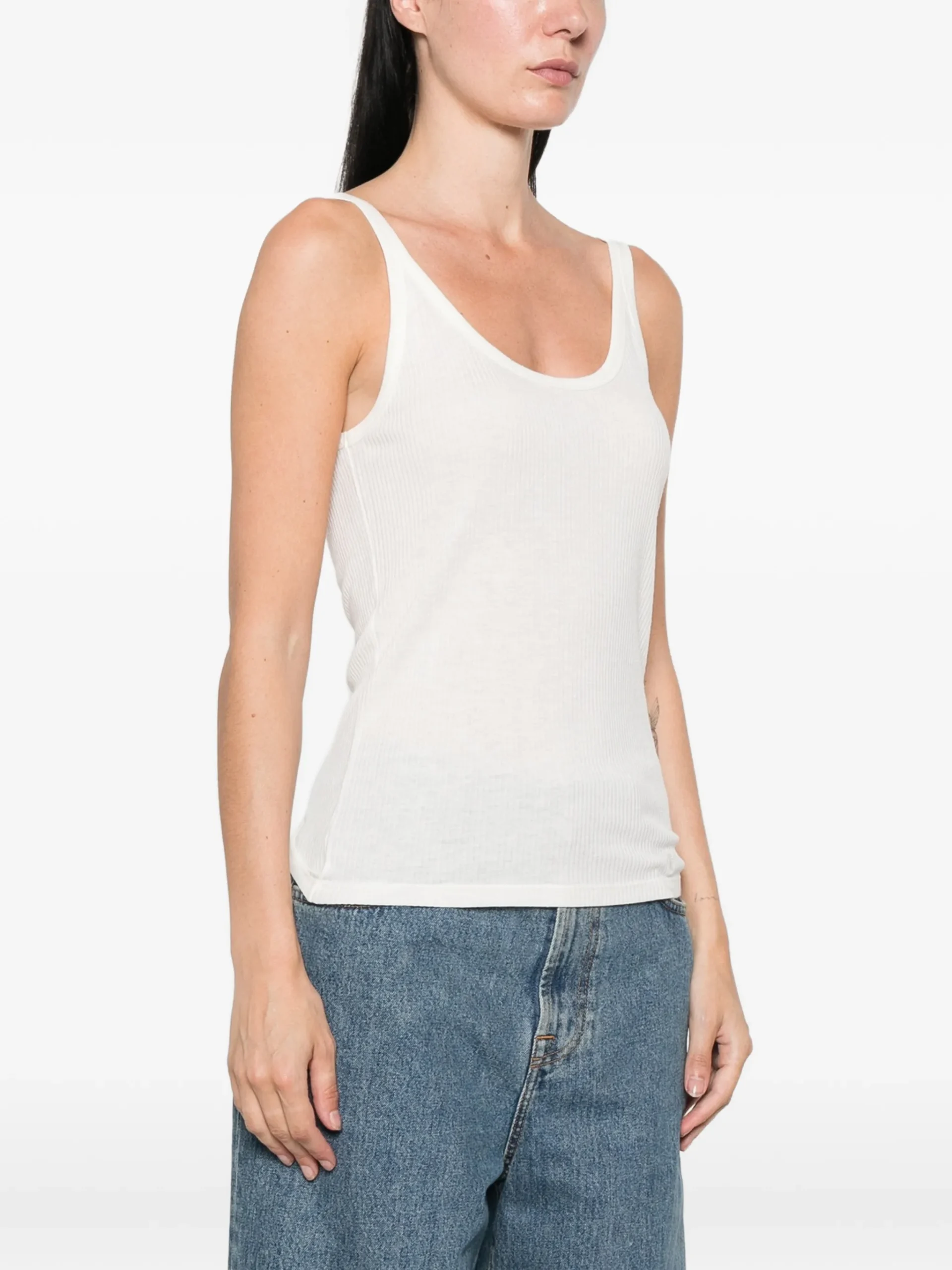 Top LouLou de Saison Ribbed-Knit ecru - imagine 3