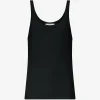 Top LouLou de Saison Roni Ribbed-Knit negru
