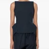 Top Rohe Deconstructed Collar negru