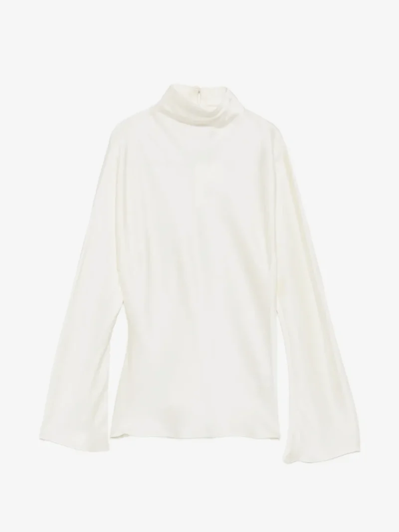 Top Rohe High-Neck Button-Back ecru