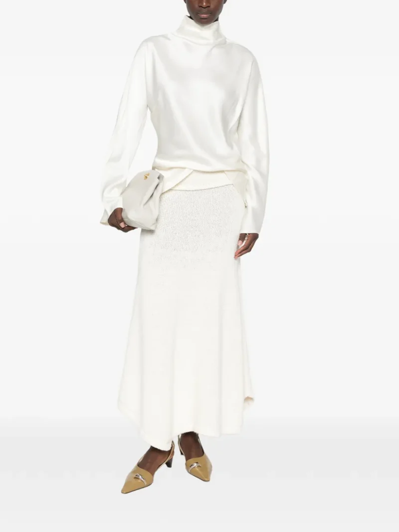 Top Rohe High-Neck Button-Back ecru - imagine 4