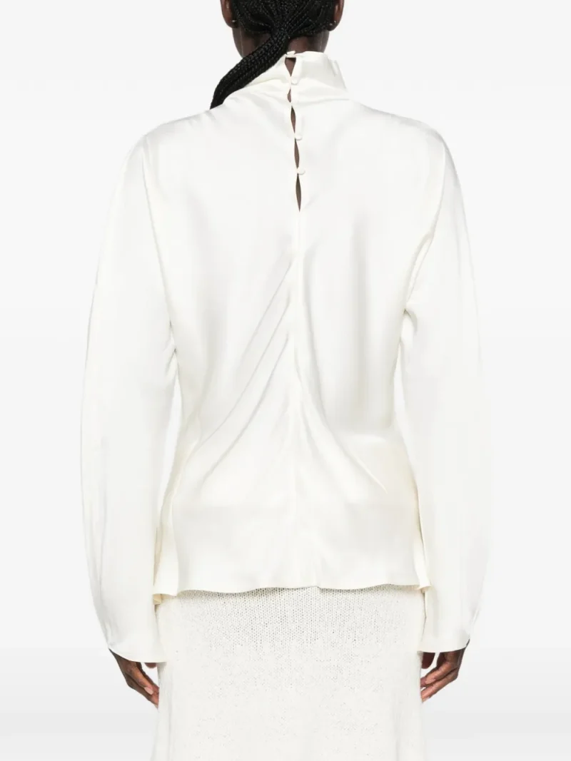 Alternative view of Top Rohe High-Neck Button-Back ecru