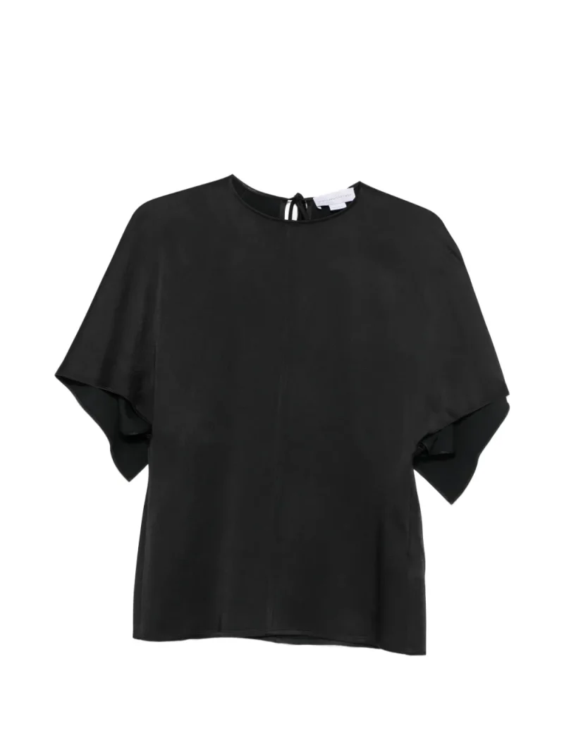 Top Stella McCartney Draped-Sleeve negru