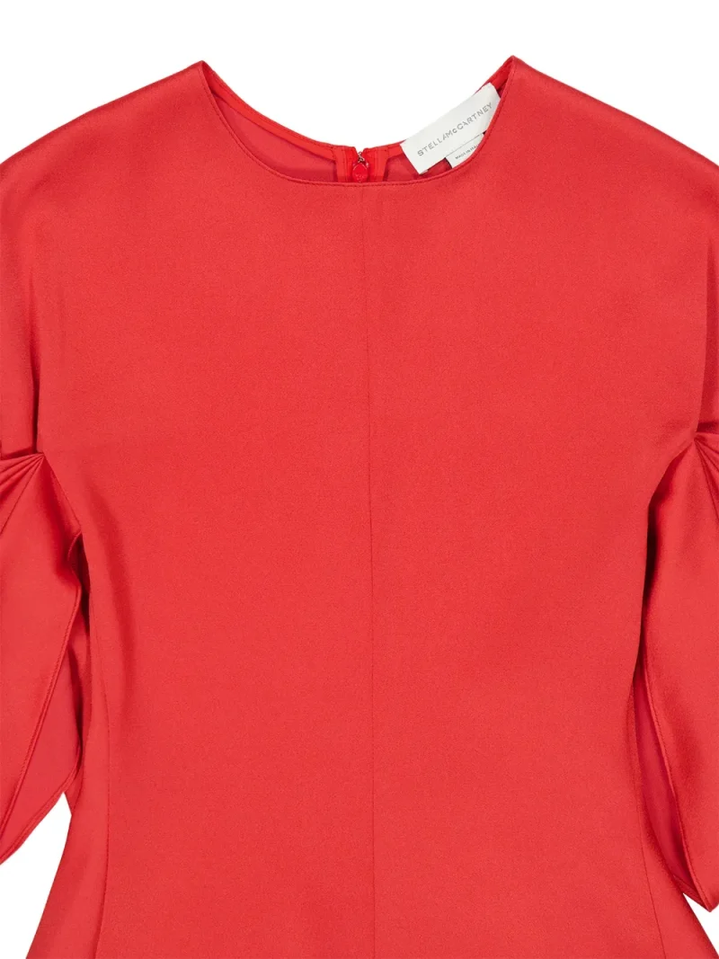 Top Stella McCartney Draped-Sleeve rosu - imagine 3