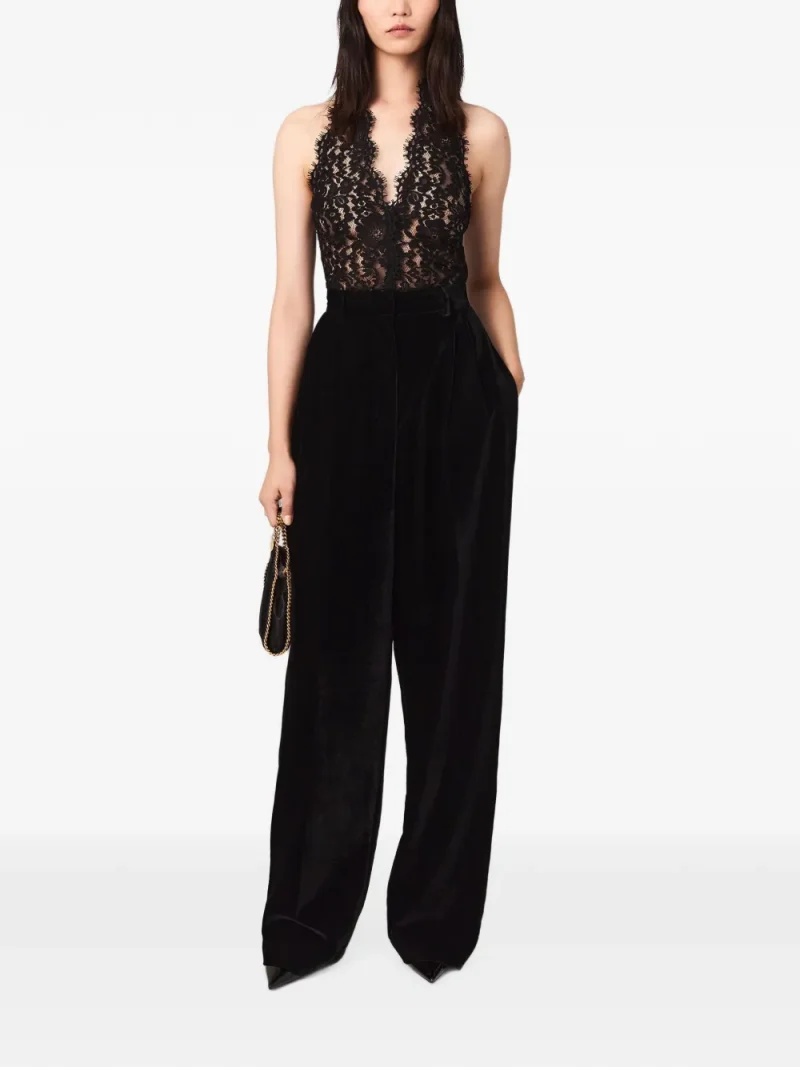 Top Stella McCartney Halterneck Lace negru - imagine 3