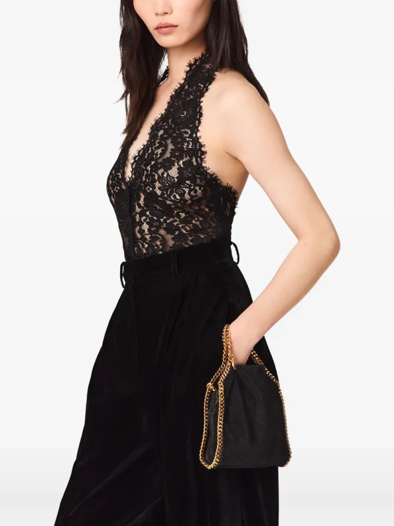 Top Stella McCartney Halterneck Lace negru - imagine 4
