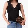 Top Stella McCartney Lace-Trim V-neck negru