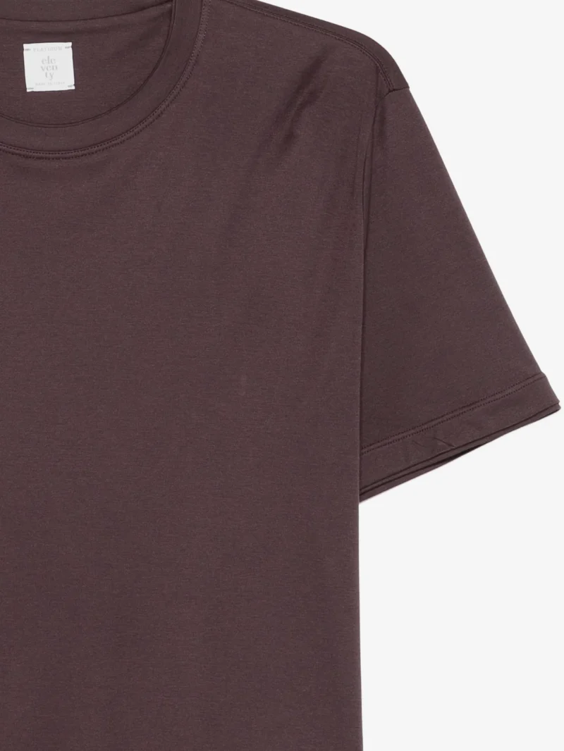 Tricou Eleventy crew-neck maro - imagine 3