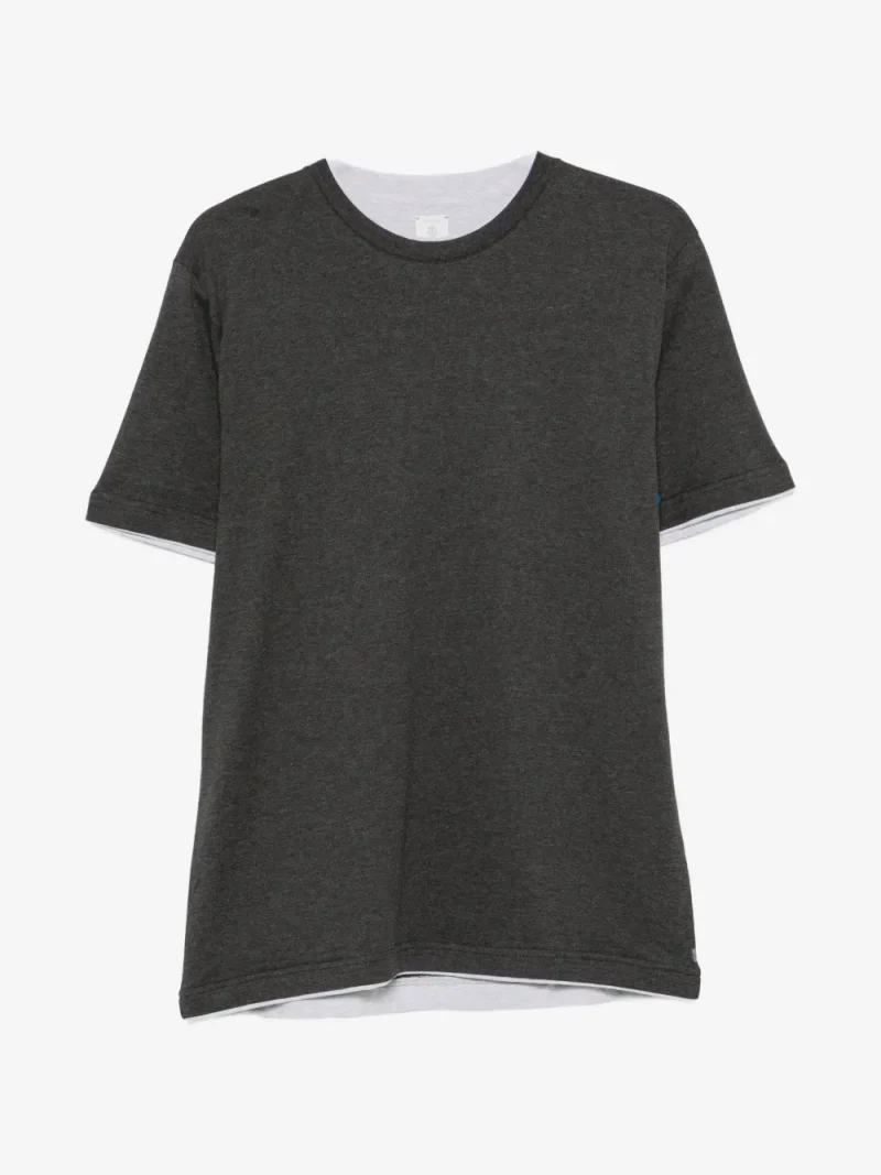 Tricou Eleventy Layered-Effect Short-Sleeve gri