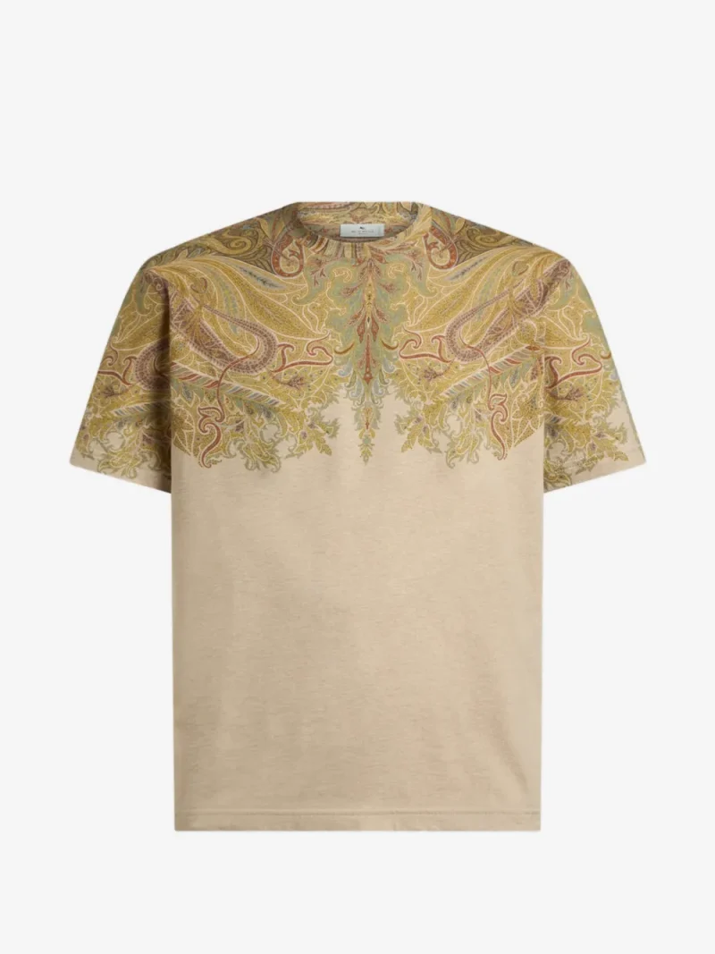 Tricou ETRO Cotton-Jersey Paisley bej