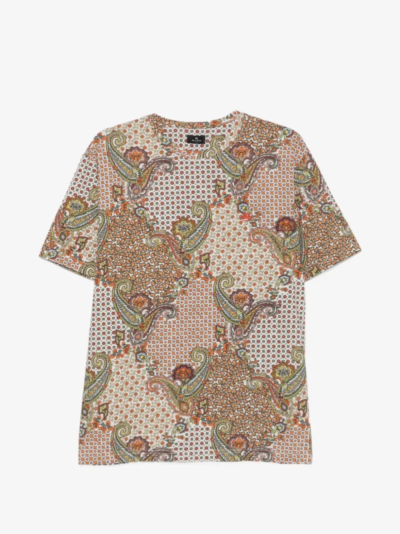 Tricou ETRO Paisley Print bej