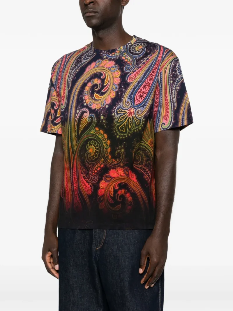 Tricou ETRO Paisley Print multicolor - imagine 3