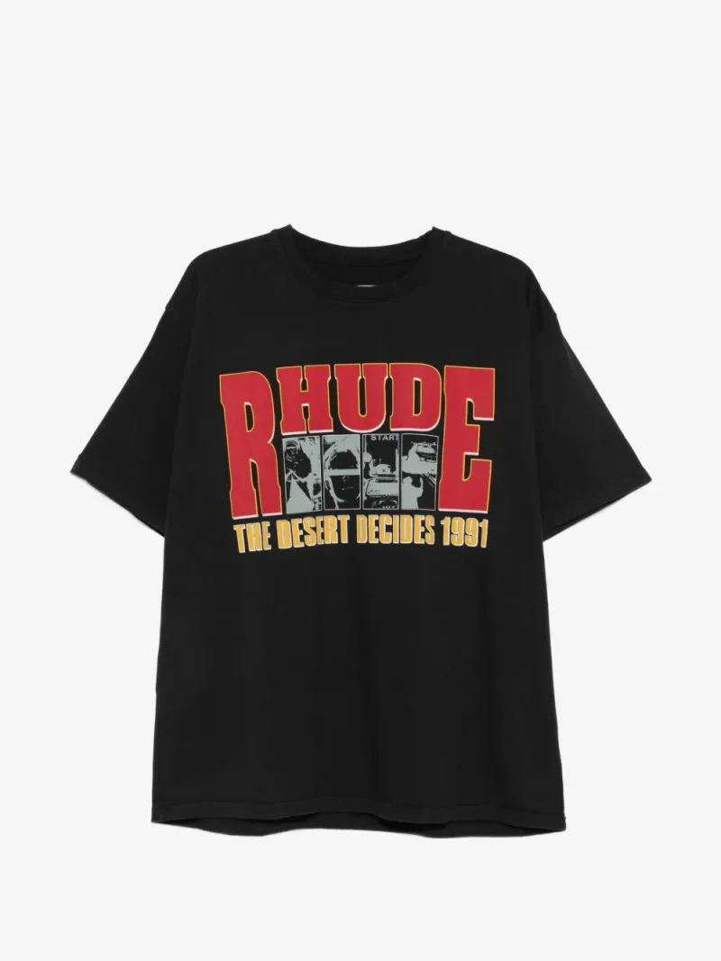 Tricou RHUDE Desert Decides Graphic-Print negru
