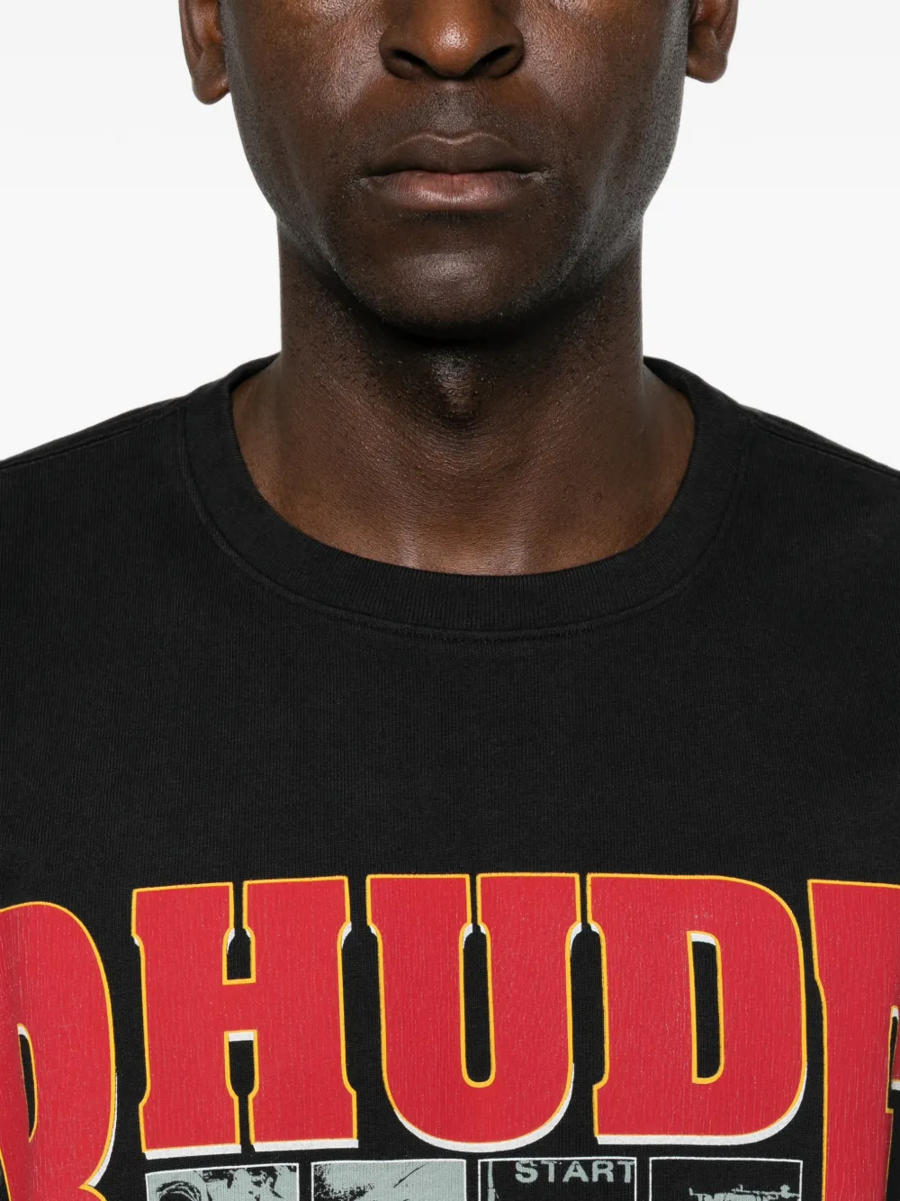 Tricou RHUDE Desert Decides Graphic-Print negru - imagine 5