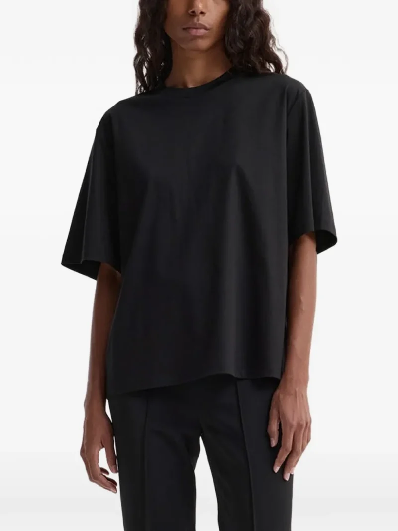 Tricou Rohe Oversized Crew Neck negru