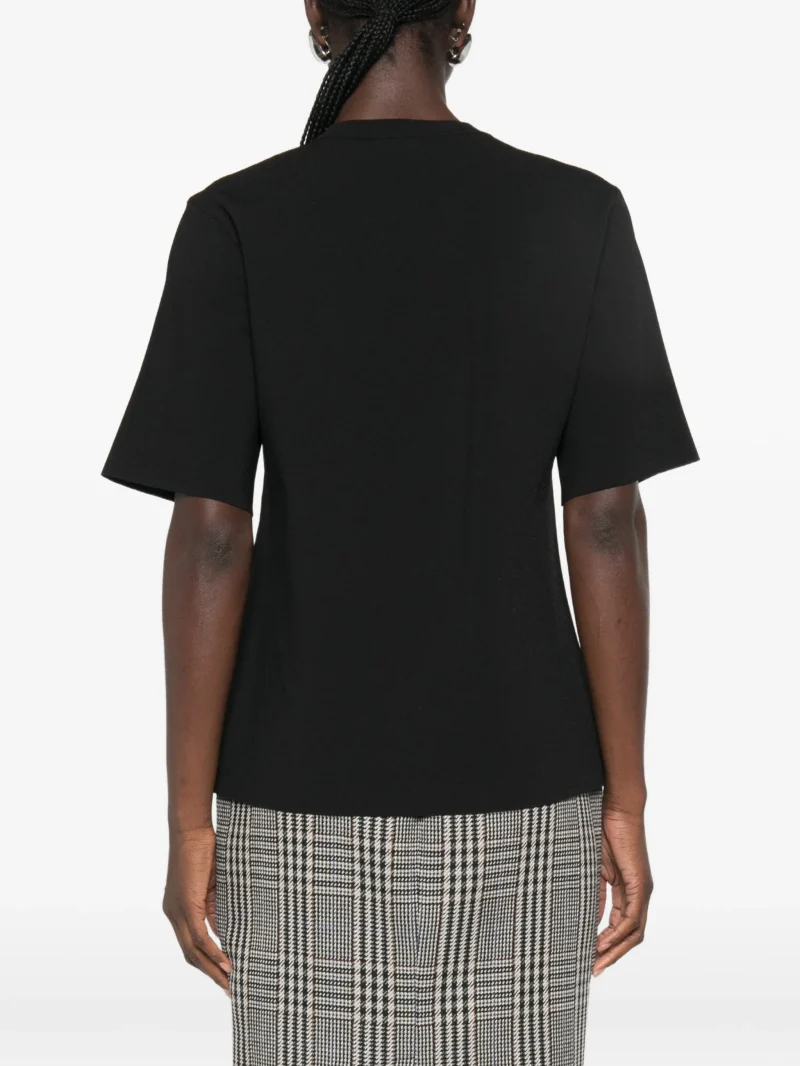 Alternative view of Tricou Stella McCartney Iconic Compact Short-Sleeve negru