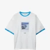 Tricou Versace Printed Cotton-Jersey Regular alb