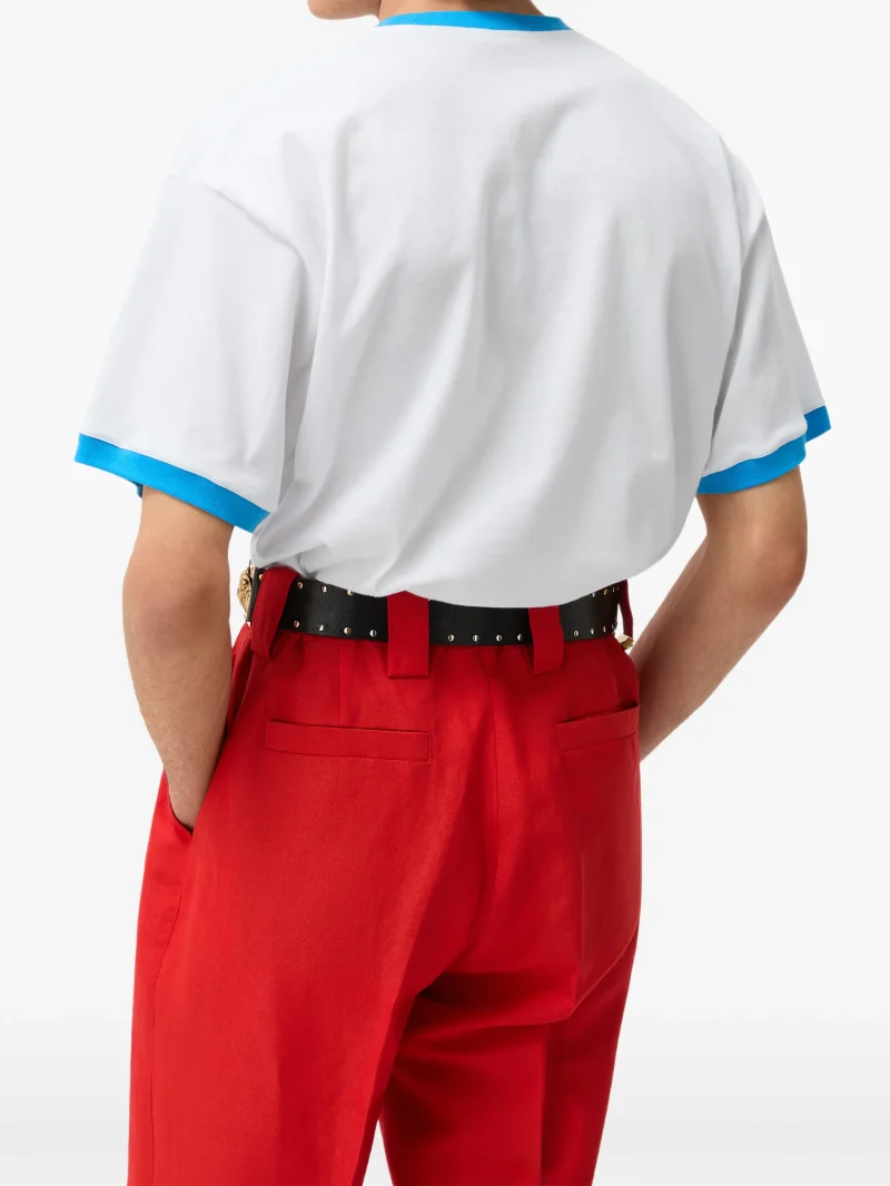 Alternative view of Tricou Versace Printed Cotton-Jersey Regular alb