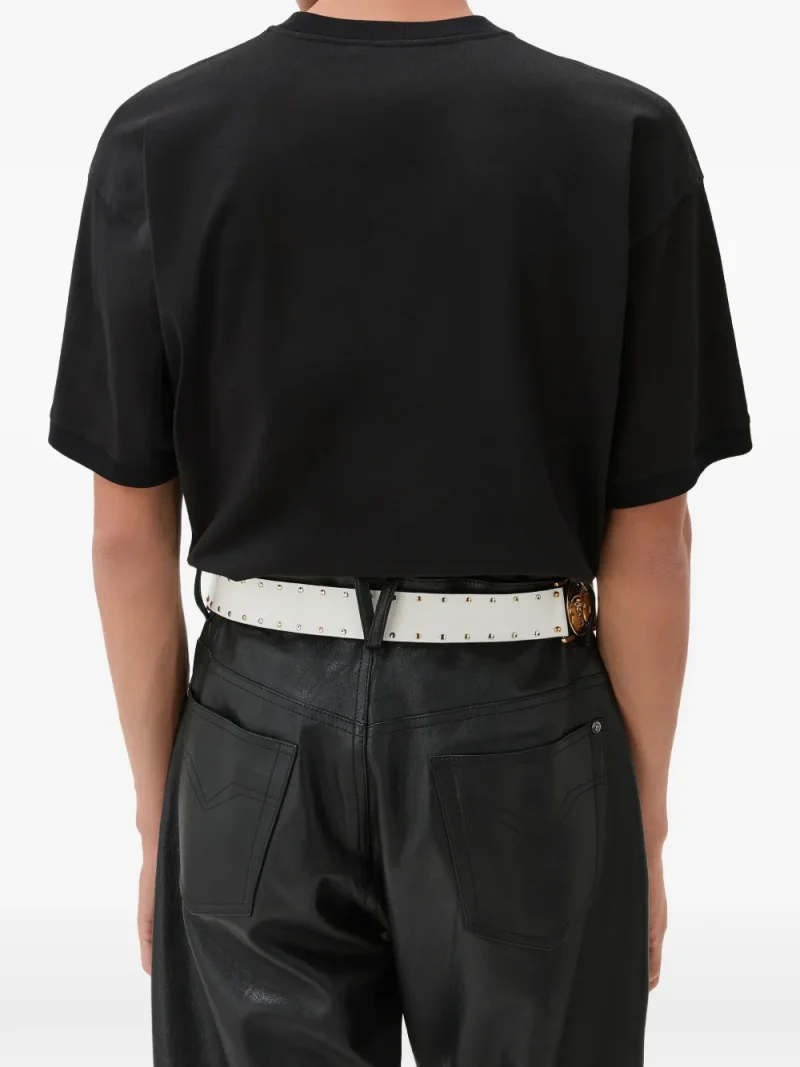 Alternative view of Tricou Versace Printed Cotton-Jersey Regular negru