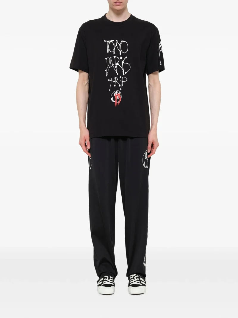 Alternative view of Tricou Y-3 graphic-print negru