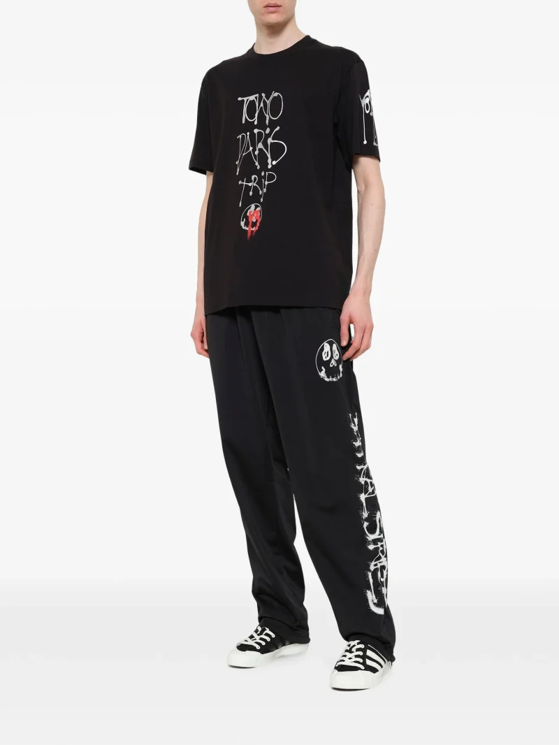Tricou Y-3 graphic-print negru - imagine 7