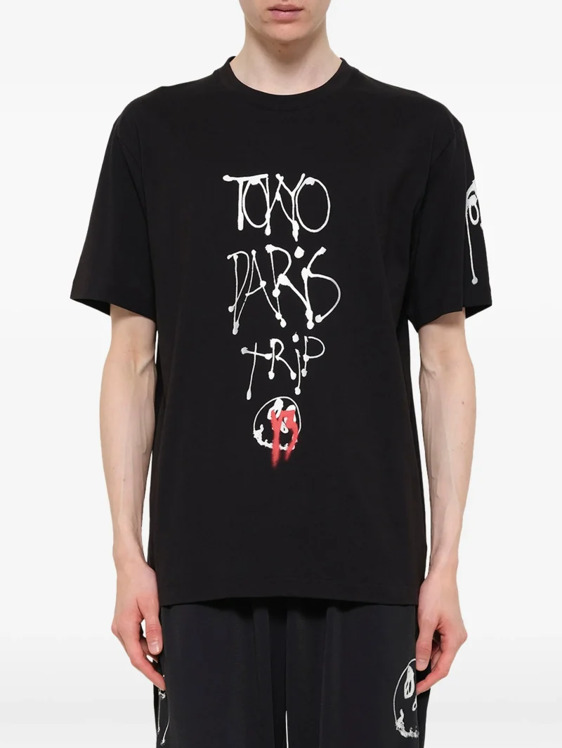 Tricou Y-3 graphic-print negru - imagine 6