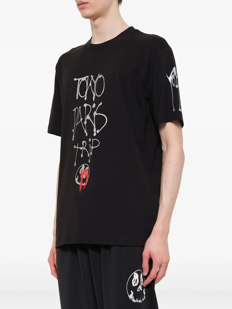 Tricou Y-3 graphic-print negru - imagine 5