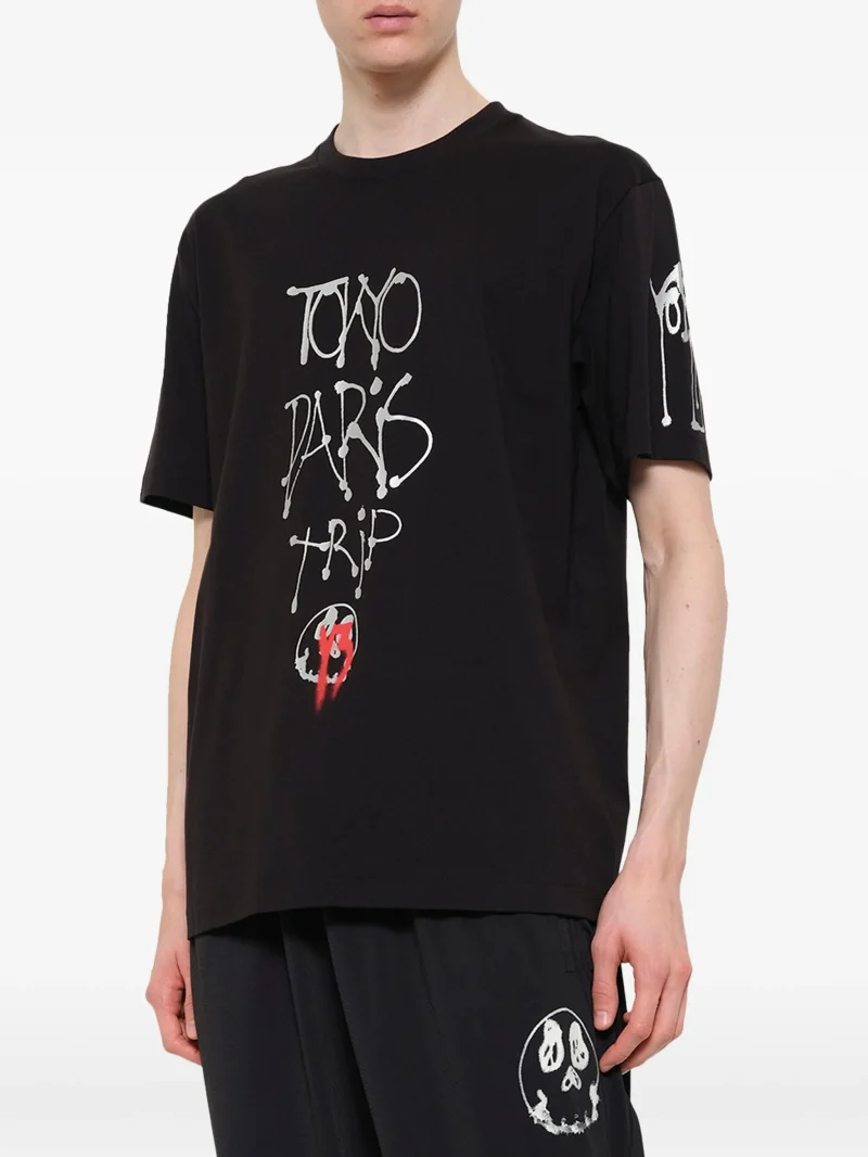 Tricou Y-3 graphic-print negru - imagine 4