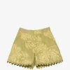 Pantaloni La DoubleJ Good Butt Jacquard Lace-Trimmed verde