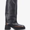 Cizme MIISTA Buckle-Fastening Studded maro