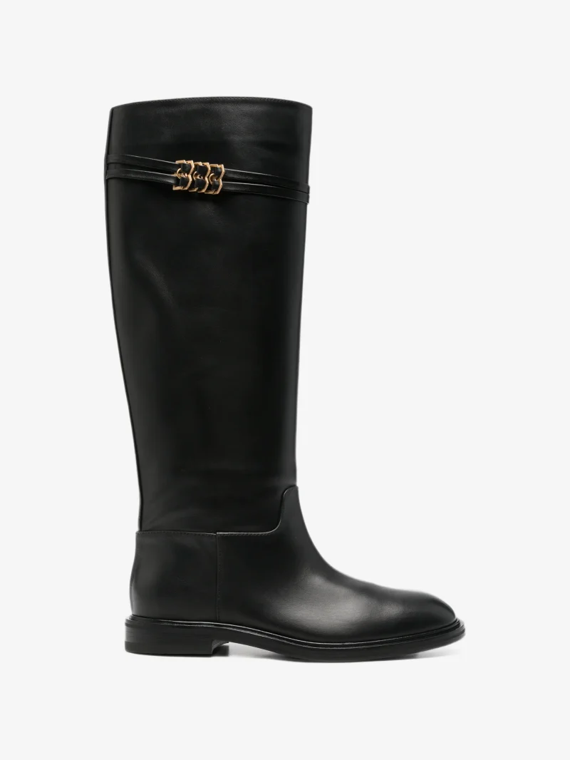Cizme Baldinini Logo-Plaque Knee-High negru