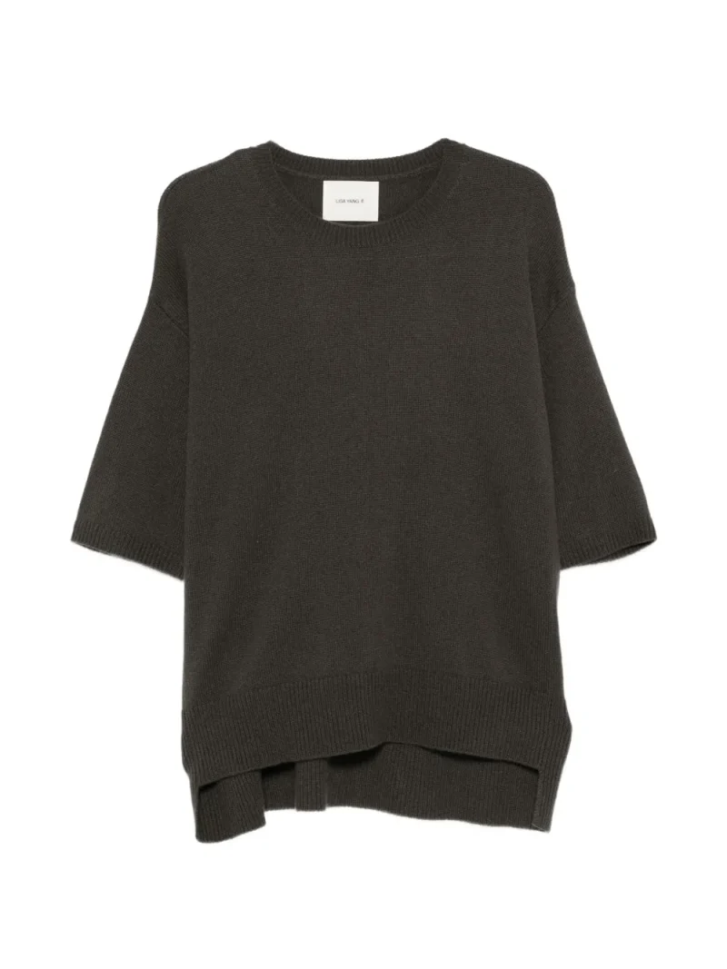 Pulover Lisa Yang Camille Crew-Neck khaki