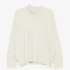 Pulover Rohe Long-Sleeve Fringed ecru