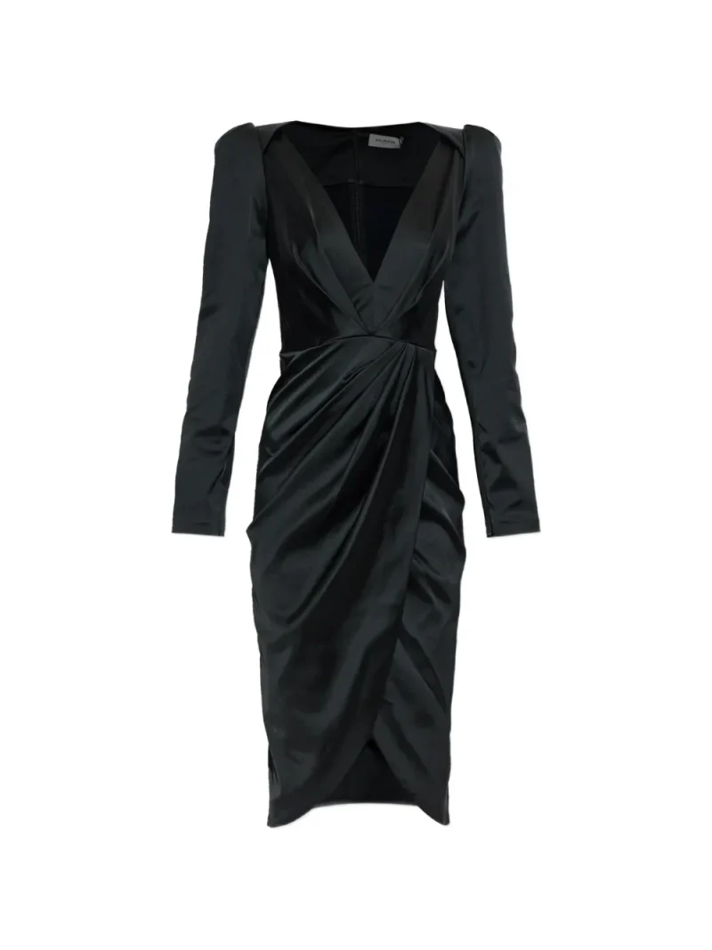 Rochie mini Balmain Draped negru