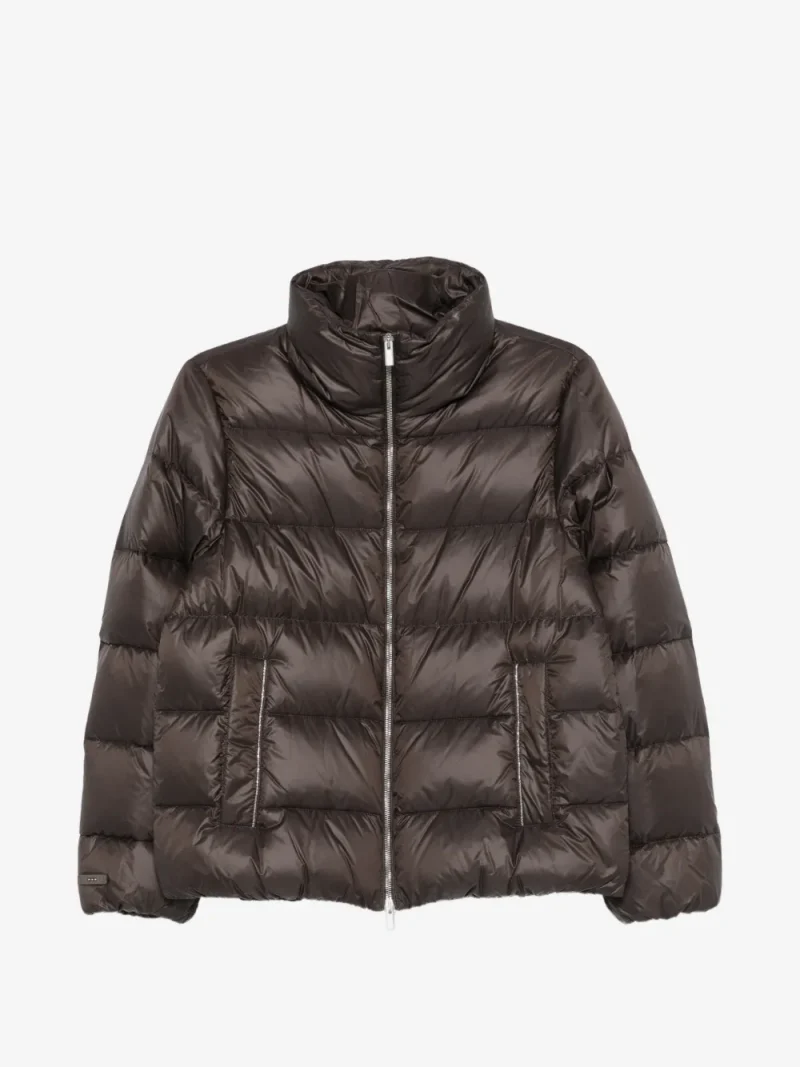 Jacheta Peserico Quilted High-Neck maro