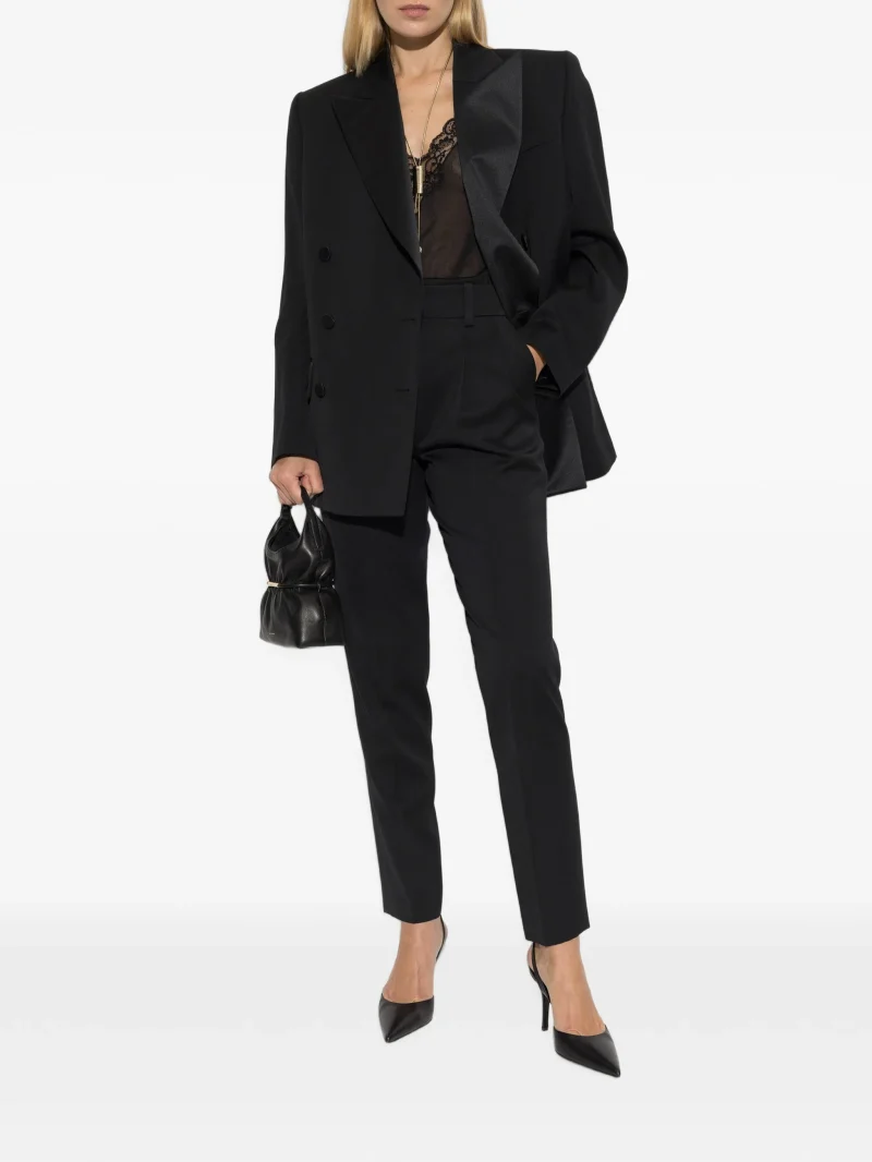 Sacou Balmain Double-Breasted negru - imagine 3